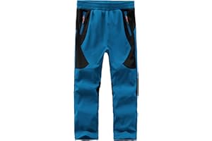Dizoboee Kids Snow Pants Boys Waterproof Windproof Fleece Lined Outdoor Ski Hiking Pants