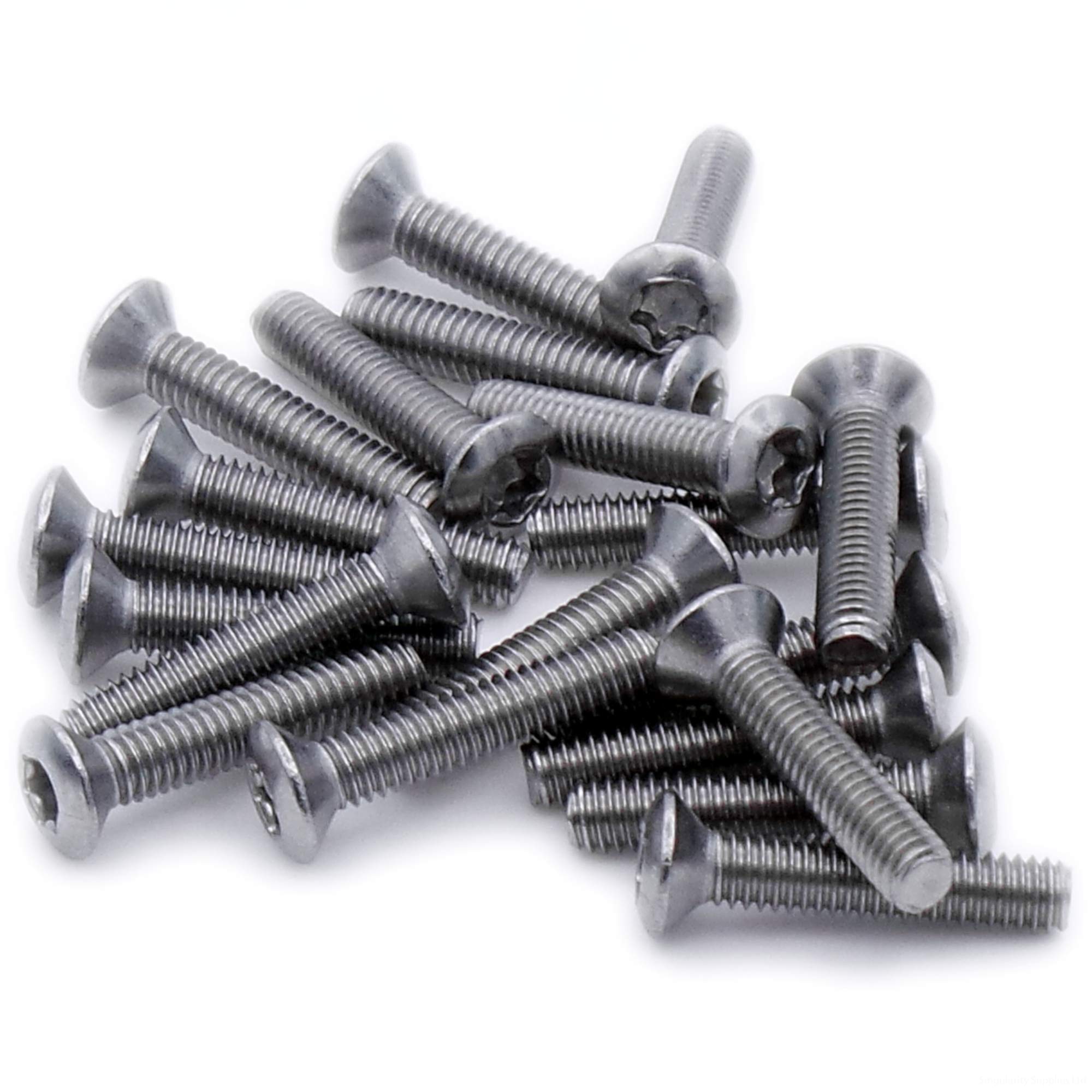 M2.5 (2.5mm x 10mm) TX Socket Raised Countersunk Machine Screw (Bolt) - Stainless Steel (A2) (Pack of 20)