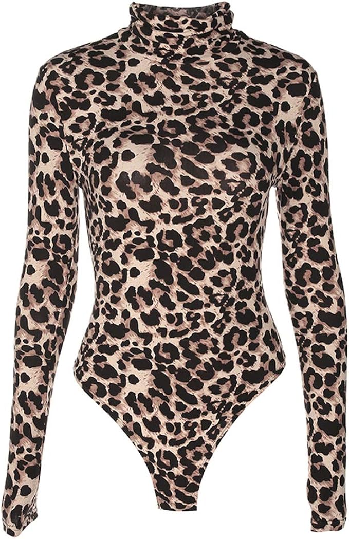 leopard bodysuit long sleeve