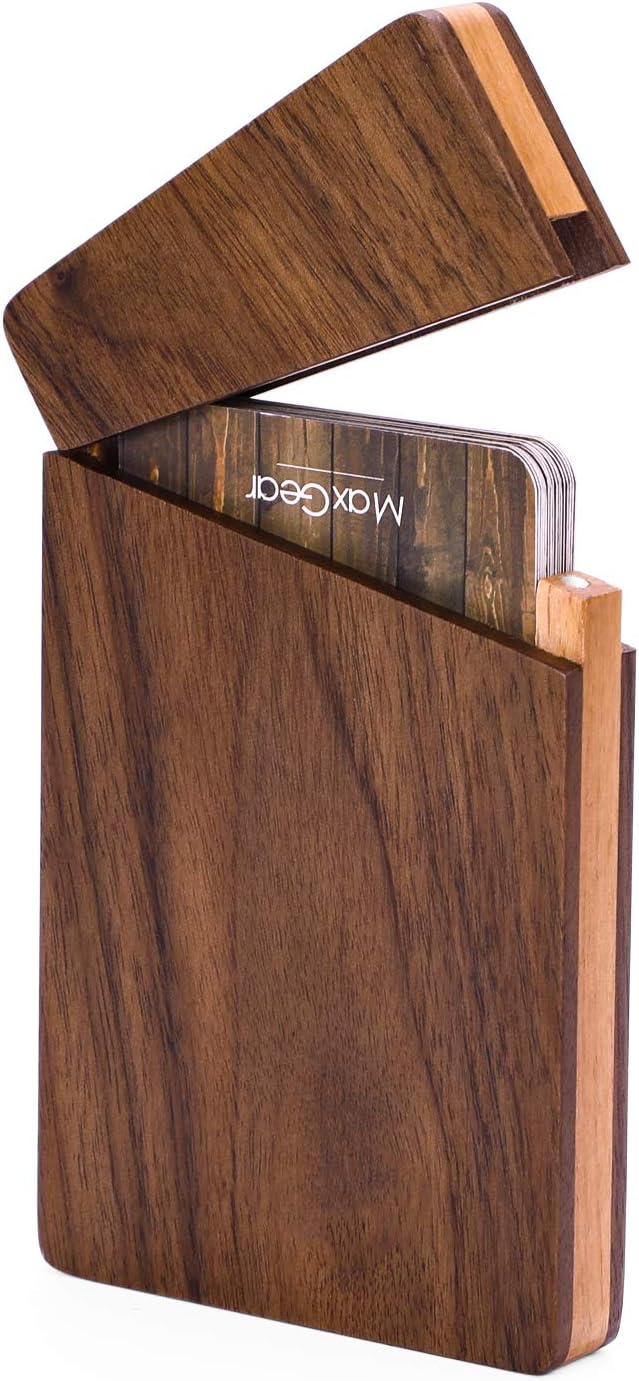MaxGear Business Card Holder Wood Business Card Holders, Business Card
