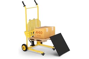 Hydraulic Material Lift, 420 Lbs Platform Cart, Lift Table, Fork Lift, 36 Inch Max Lift Winch Stacker, Hydraulic Hand Truck