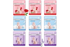 ASMAYSA Moisturizing Hand Mask Gloves, 9 Pairs Hydrating Hand Mask For Dry Cracked Hands, Hand Peeling Mask, Hand Exfoliator Peeling Mask for Women