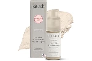 Kitsch Volumizing Rice Protein Dry Shampoo Powder - Dry Shampoo for Women & Men, No White Cast, Absorbs Oil, Non-Greasy, Light-to-medium Hair Colors, Travel Size | Ideal Gifts for Women- Invisible 1oz