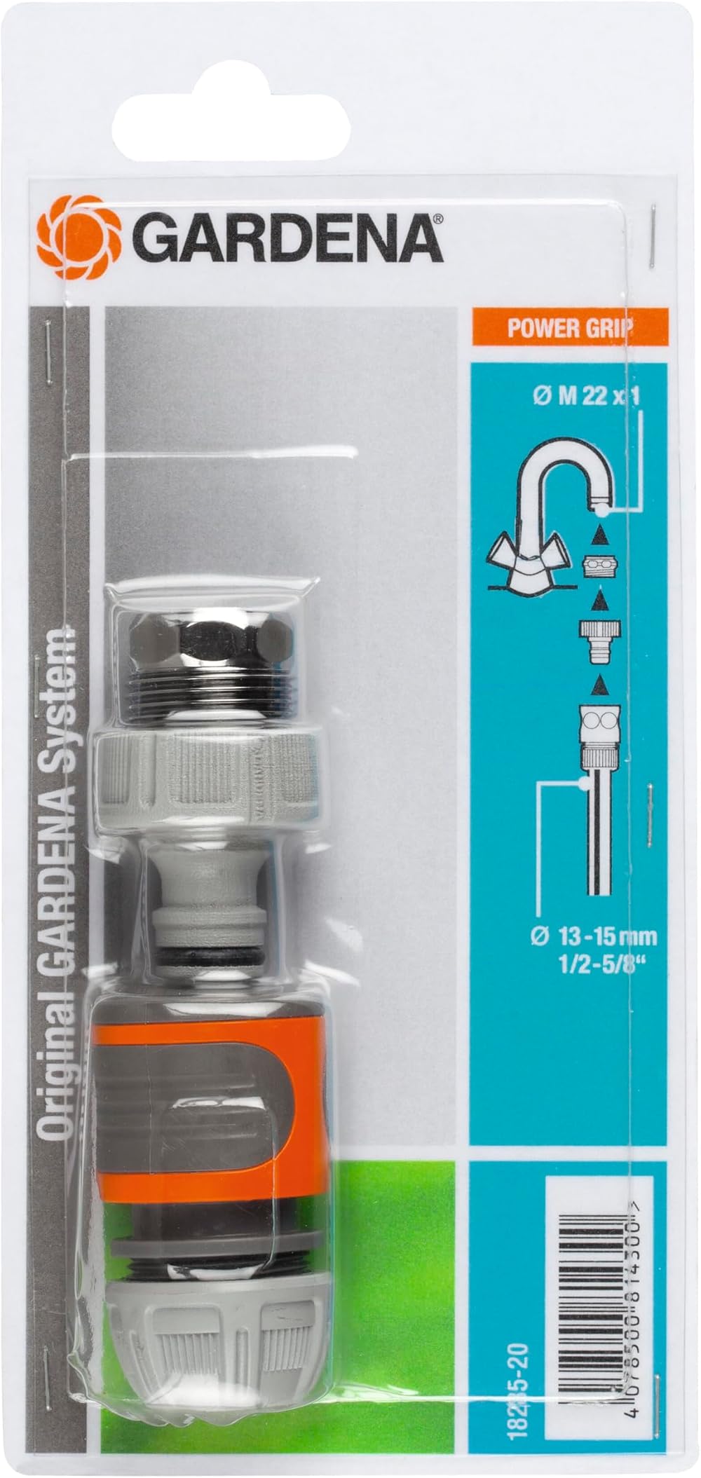 Gardena Rapid Connection Set Tap Adapter 13/15 mm Hose Quick Connect
