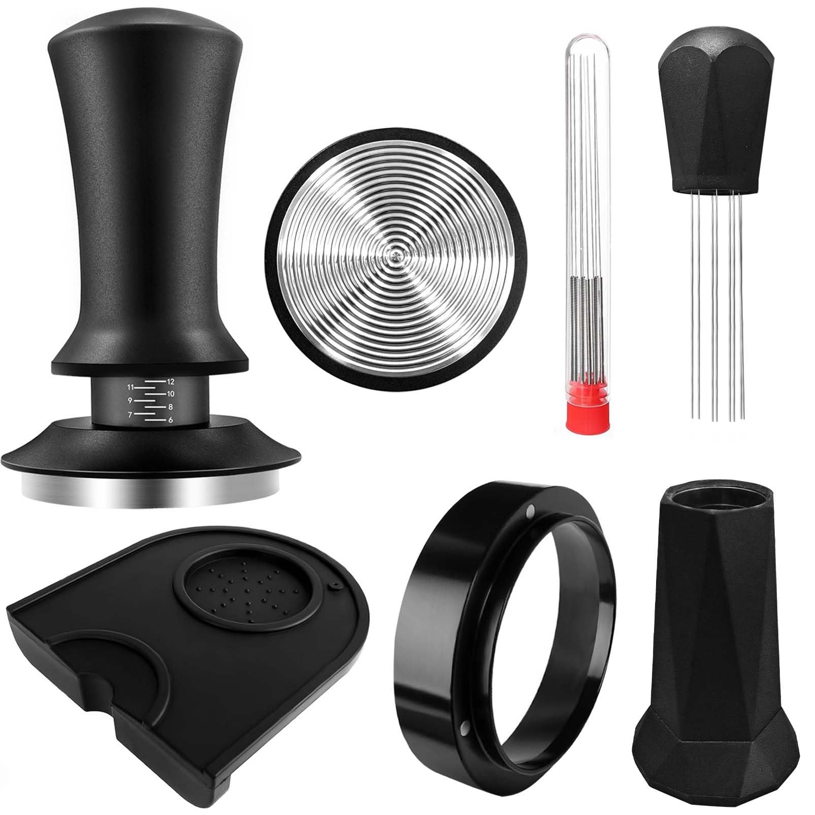 Photo 1 of **MISSING PARTS**
Espresso Tamper, Coffee Tamper with Espresso Distribution Tool, Espresso Tamper Mat, Espresso Dosing Funnel, Espresso Accessories, Wdt Tool Espresso, 51mm Espresso Tamper for Espresso Coffee Machine