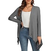 LUXEBOLD Open Front Cardigan for Women Casual Long Sleeve Lightweight Flowy Cardigans Sweater Kimono Style Coat