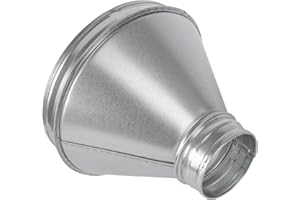 HVAC OV 8" to 3" Inch Round Duct Reducer - Male Fit Galvanized Steel Pipe Increaser - Coupling for Round Duct Ventilation Systems - Heating & Cooling, HVAC
