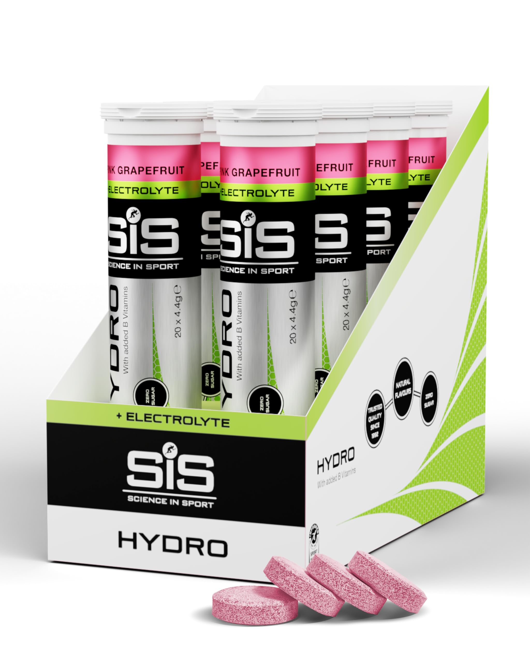 Science in Sport Hydro Electrolyte Tablets 160 pcs. Pink Grapefruit – Vegan & Gluten-Free, Ideal to Promote Hydration and Maintain Electrolytes Balance (Packaging May Vary)