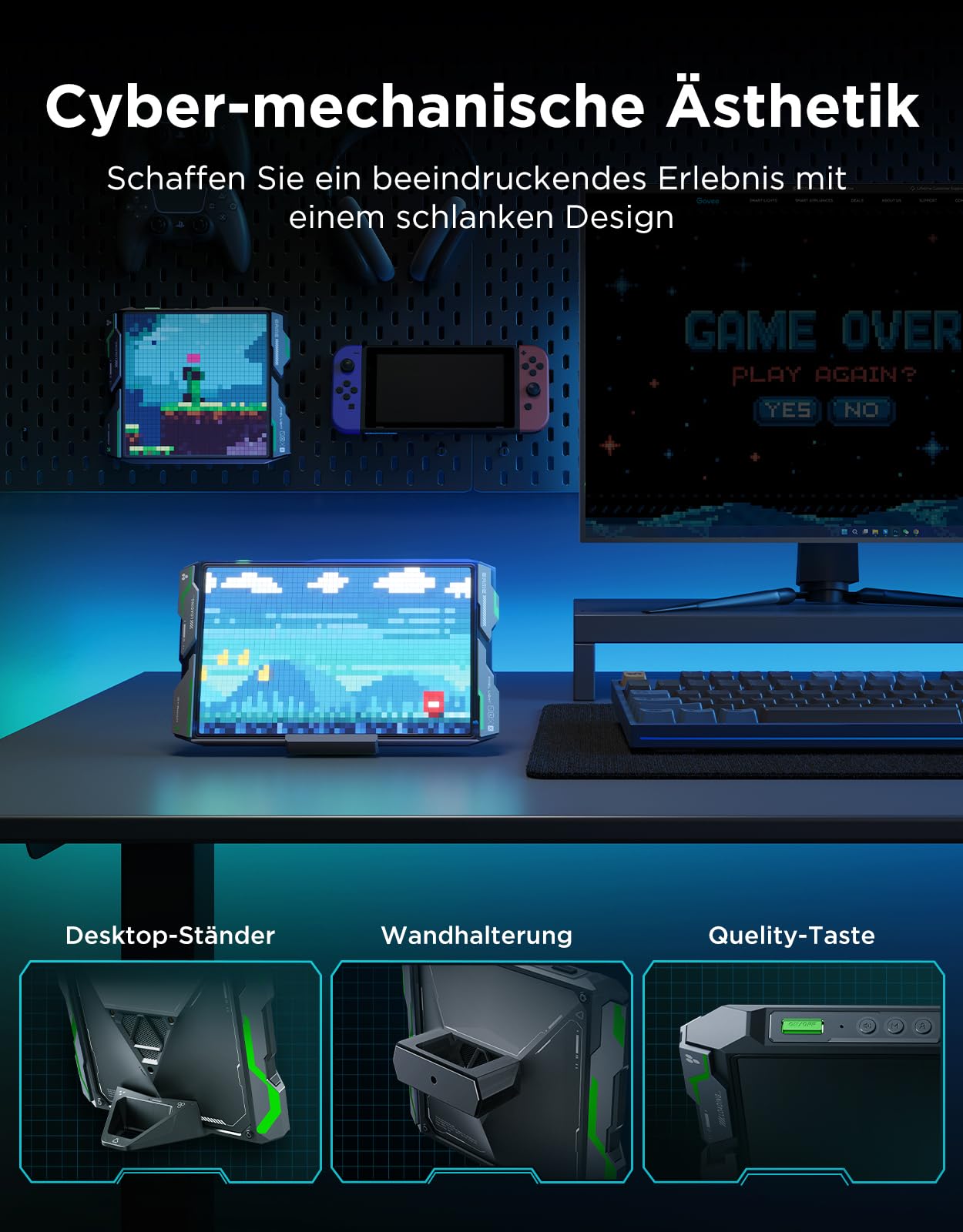 Govee Pixel Licht Gaming Quadrat, 32x32 RGB Pixel Art LED Panel 6