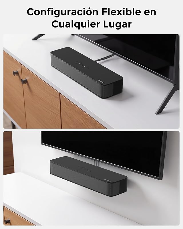 Barra de Sonido 2.1ch para TV, subwoofer Integrado,132W, Control por App, Barras de Sonido Bluetooth 5.4 VoiceMX,Graves Ajustables,soundbar Todo en uno PC, óptico/AUX, Poseidon M20 Pro — foto 5 de 8