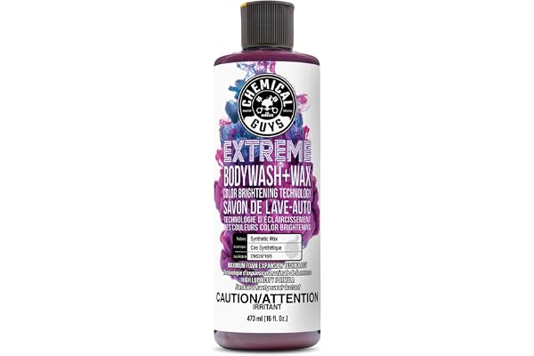 Chemical Guys Extreme Bodywash & Wax Foaming Car Wash Soap, (Works with Foam Cannons, Foam Guns or Bucket Washes) Safe for Ca