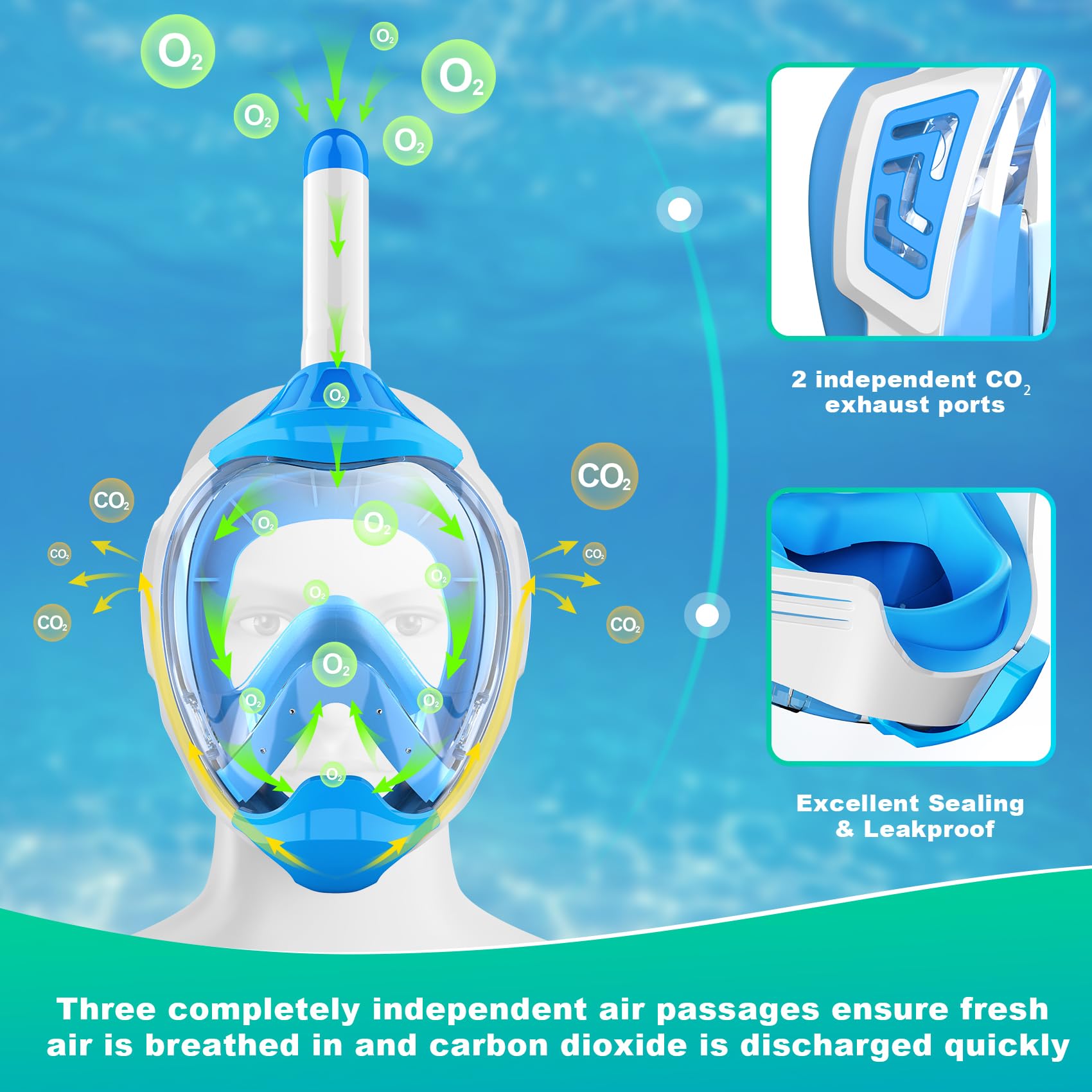 Mua Zeeporte Dive Full Face Snorkel Mask, Snorkeling Gear for Adults ...