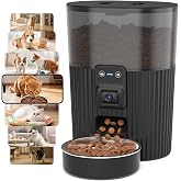 PAPIFEED Automatic Cat Feeder with Camera, 3L Cat Food Dispenser with App, 2.4G WiFi Timed Cat Feeder for Dry Food, 2-Way Audio, Smart Pet Feeder for Small Dog, 10 Meals/Day, 6 Portions/Meal