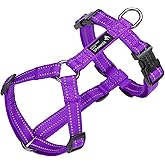 EXCELLENT ELITE SPANKER Reflective L-Shaped No Pull Dog Vest Harness Nylon | Adjustable Simple Design Easy Clean Pet Chest Strap for Boy Girl Small Medium Large Breeds Dogs Night Walking Training