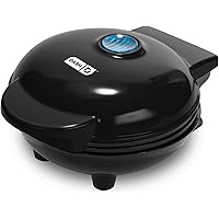 Dash DMS001BK Mini Maker Electric Round Griddle for Individual Pancakes, Cookies, Eggs & other on the go Breakfast…