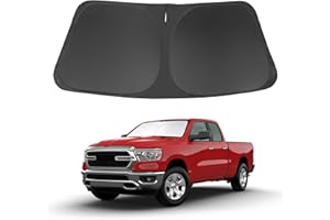 LHFLIVE Windshield Sun Shade for 2019-2024 Dodge RAM 1500 Accessories CrewCab,MegaCab Pickup,2Dr RegularCab,4Dr QuadCab Custom Fit Foldable Sunshade