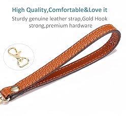 UTreers Wristlet Strap, Genuine Leather Keychain