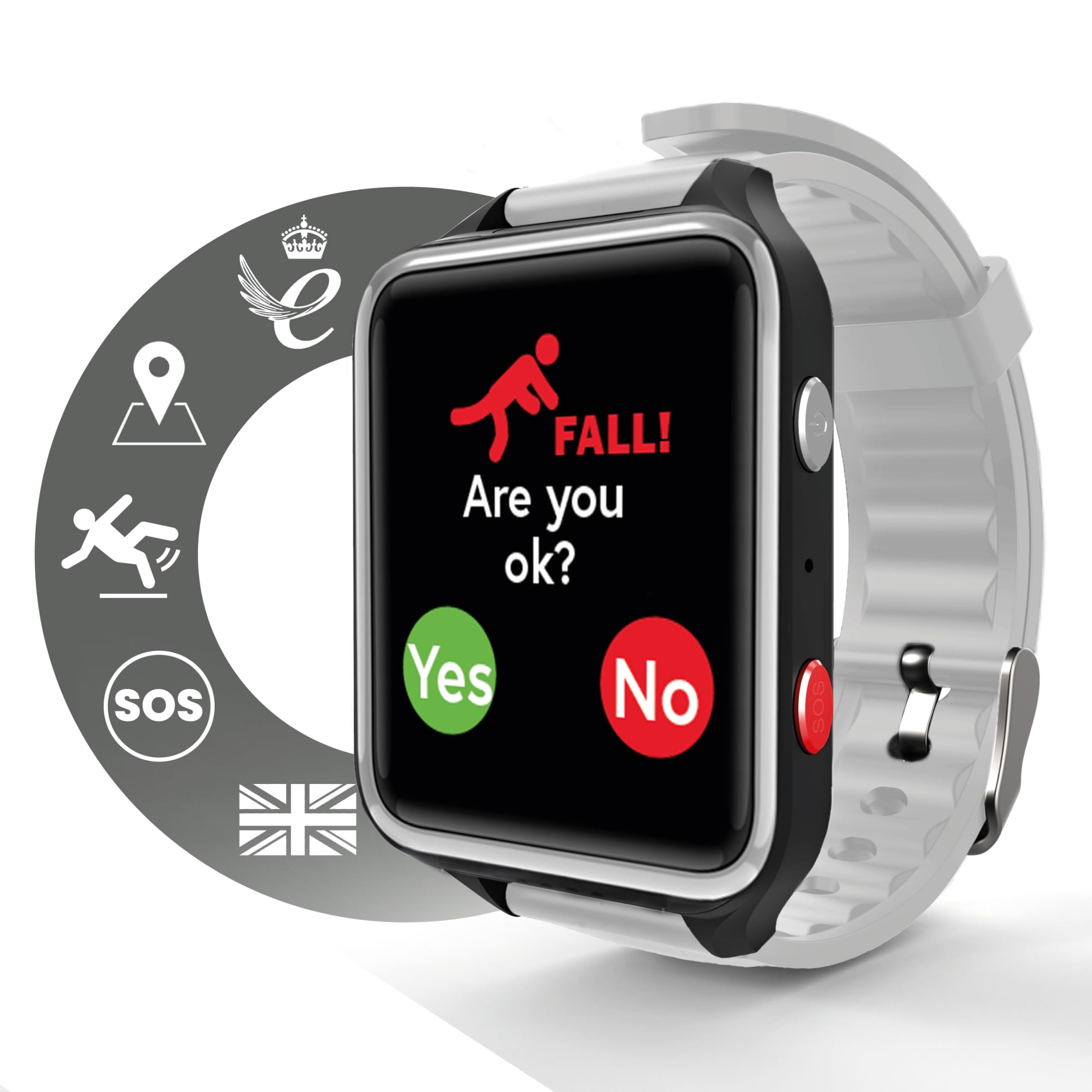 CPR Guardian III - SOS Personal Alarm with Call Button and 2-Way Calling - Features Include Location GPS Tracker, Fall Alarm for Elderly, Heart Rate Monitor, Medical Reminders