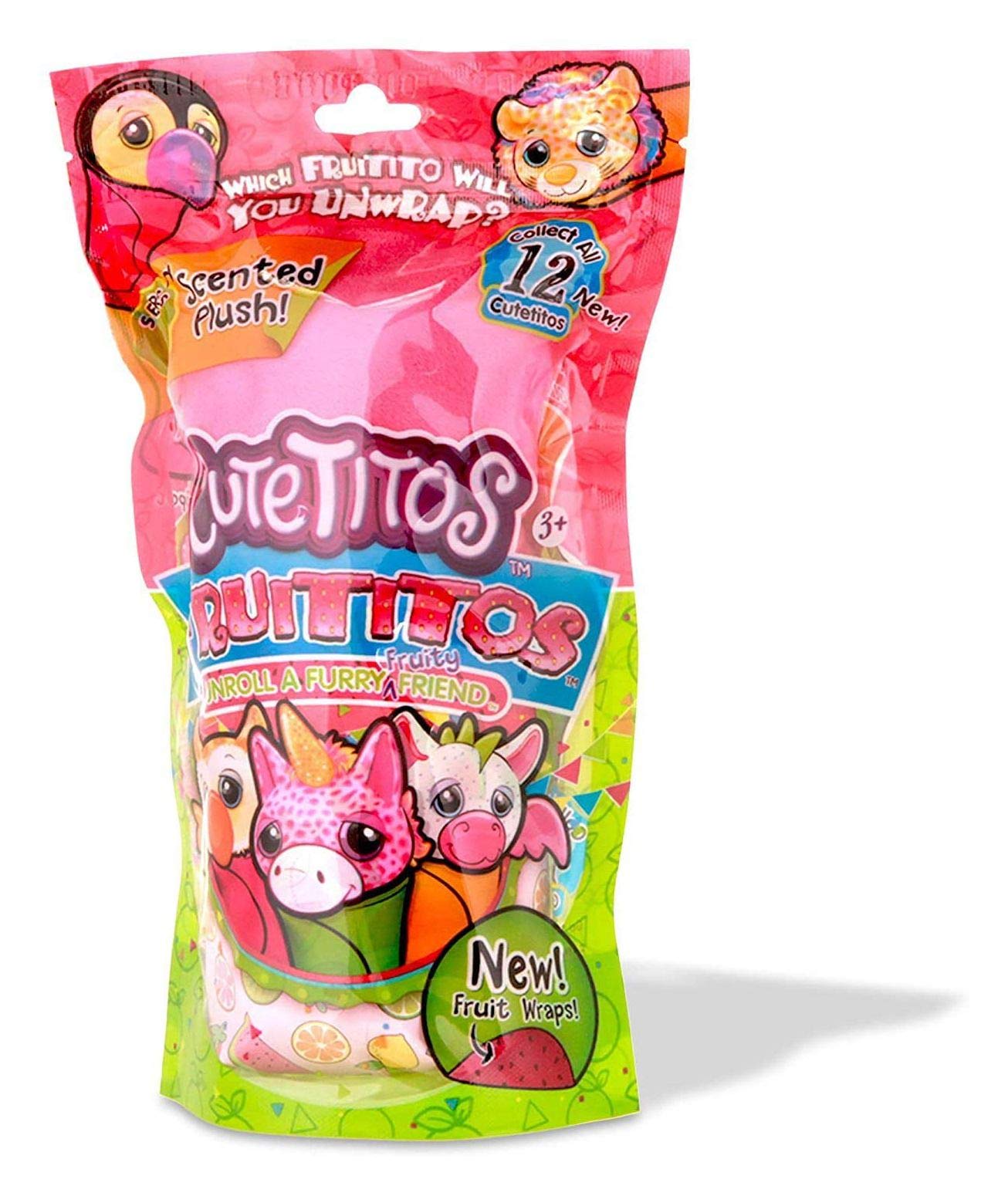 Basic Fun CUTETITOS 39140 Fruititos-Surprise Stuffed Animals-Collectible Scented Plush-Series 4-for Girls & Boys