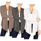 Simlu 3 Pack Lightweight Cardigans for Women Reg and Plus Size Light Cardigans for Women Summer Long Sleeves