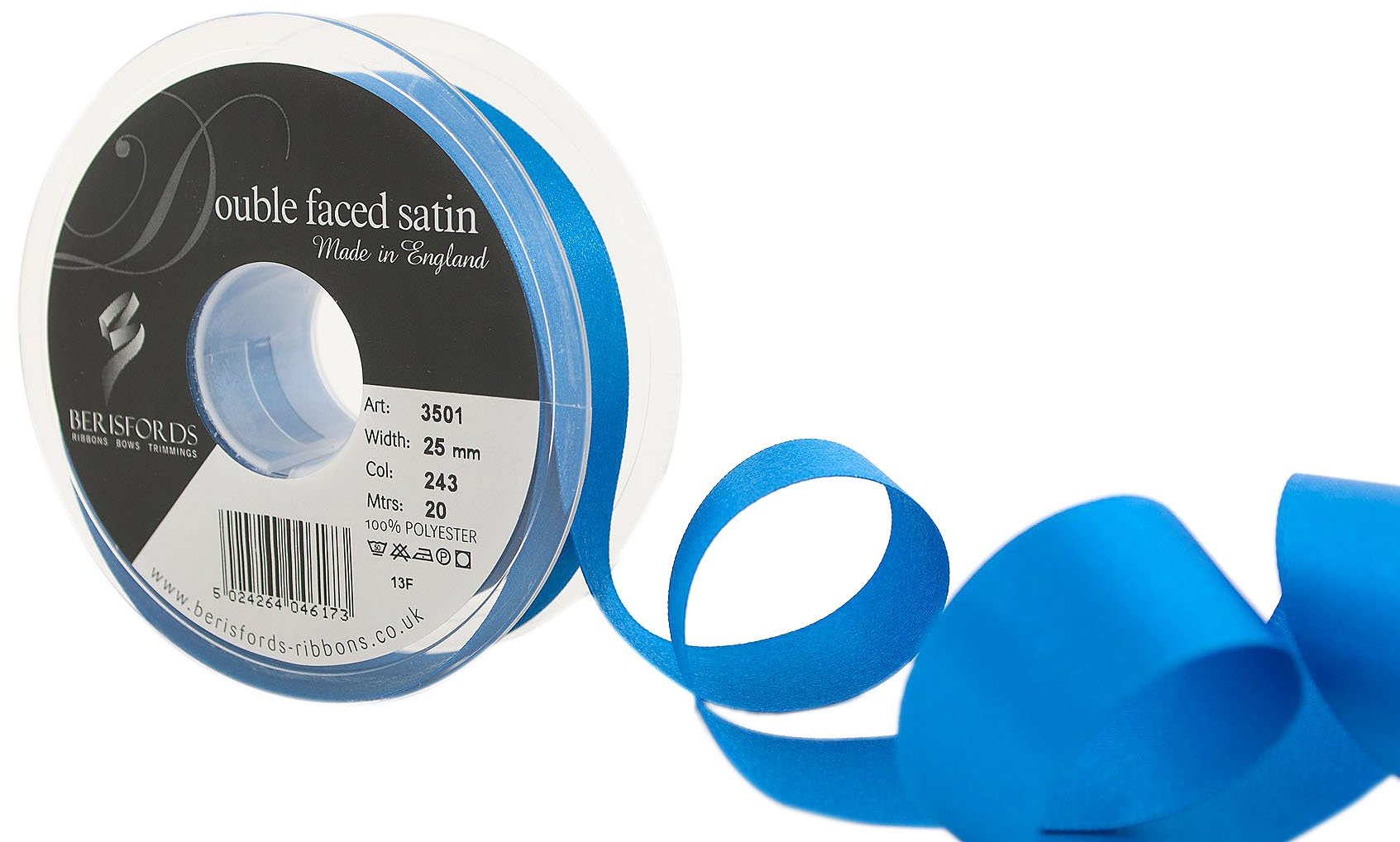 Berisfords Ribbon, 243 Dark Royal, 20 m, Blue โ image 1