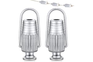 Sosation 2 Pcs Clothesline Rope Tightener Metal Clothesline Pulley Heavy Duty Aluminum Clothes Line Tensioners for Pulleys and Fixed Clothes Household Supplies