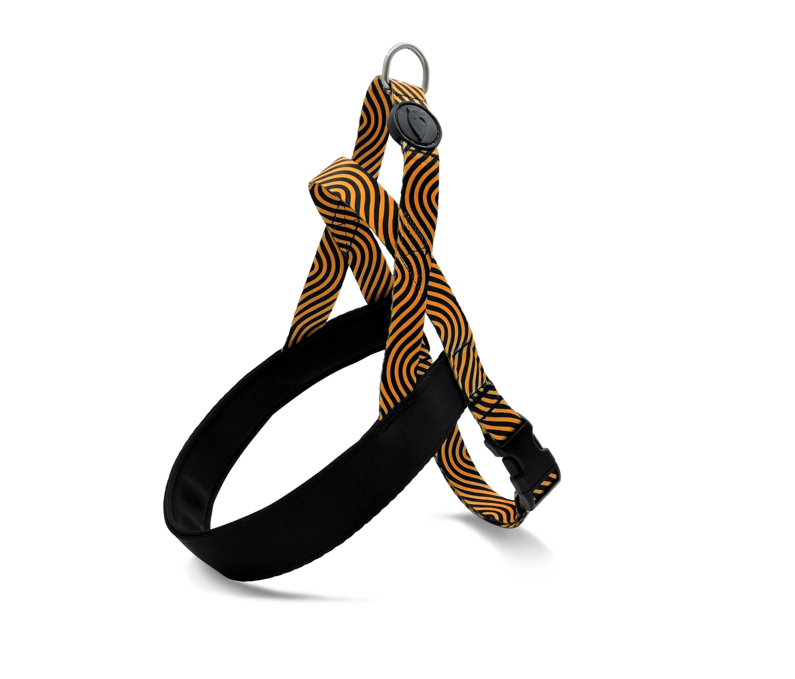 MORSO® Norwegian Adjustable Harness for Small Dogs, Yellow/Orange and Black, Size SM