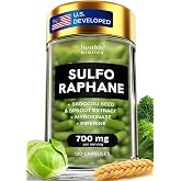 Liposomal Sulforaphane Supplement Organic Broccoli Sprouts, 700mg, 120 Caps | Sulforaphane Glucosinolate + Myrosinase | Stabilized Liposomal Formula | Organic Sulfur Supplement | 3rd-Party Tested
