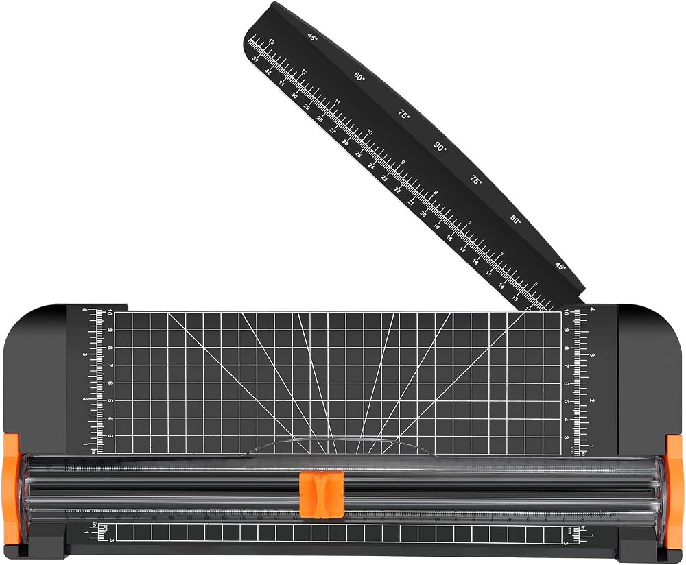NOKAPIN 12 Inch Guillotine Paper Cutter A4 with Safety Guard & Ruler