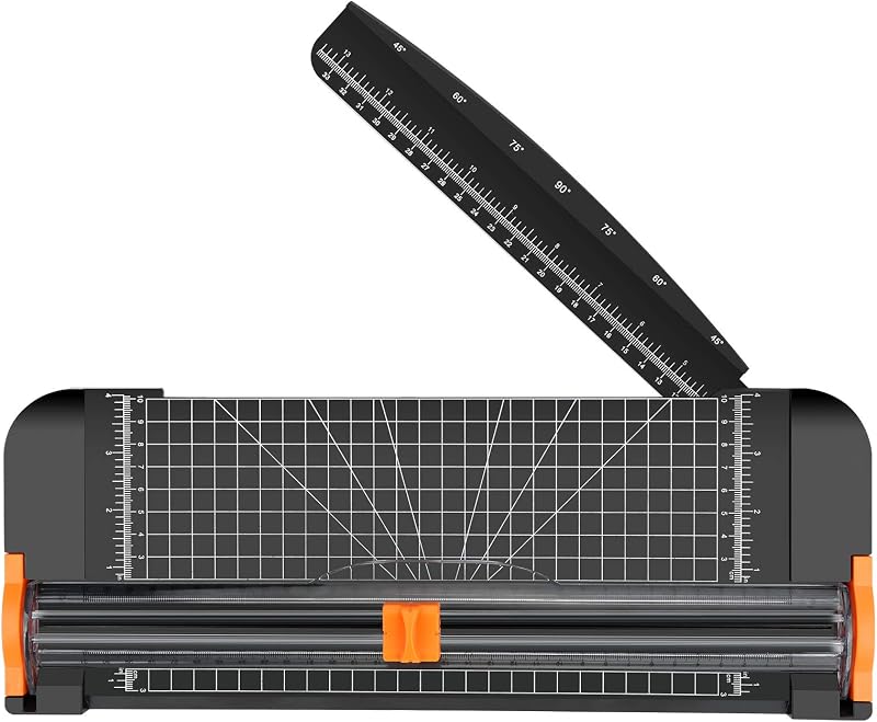 NOKAPIN 12 Inch Guillotine Paper Cutter A4 with Safety Guard & Ruler