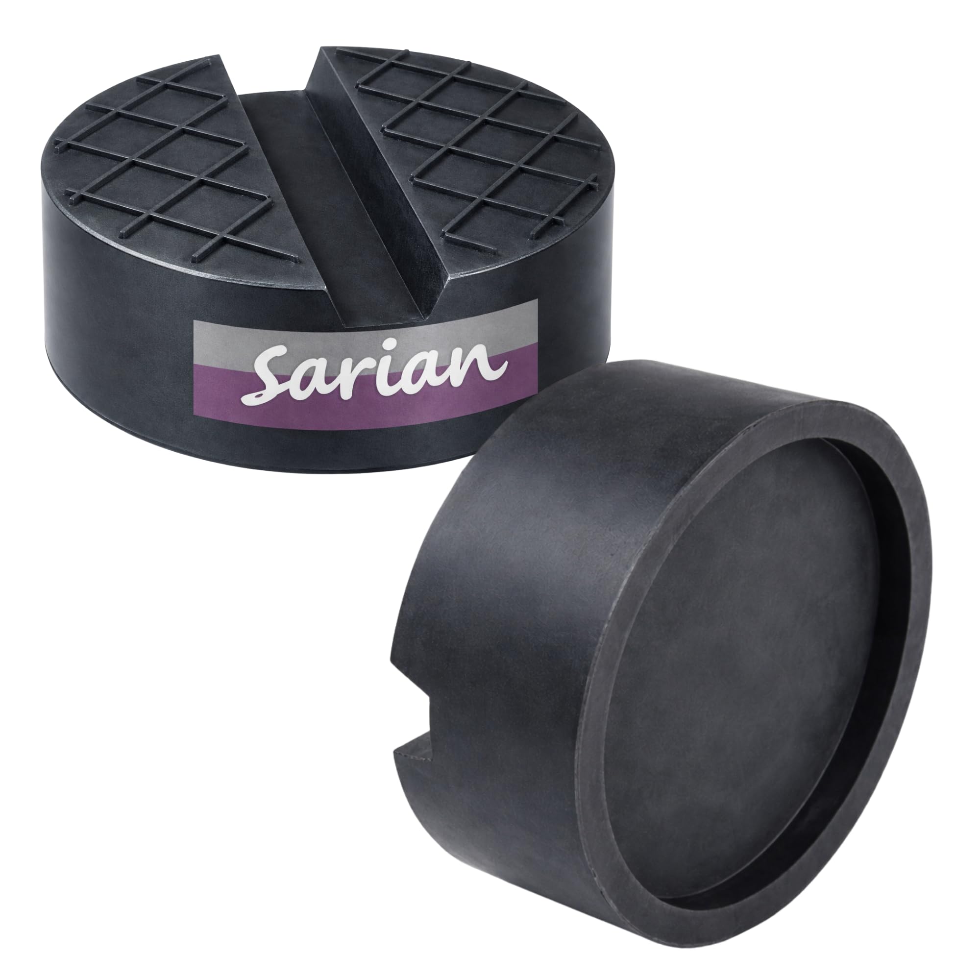 Rubber Pad in 5 Sizes for Car Jack Lifting Platform Trolley Jack Axle Stand Rubber Block Universal Rubber Block for Car SUV Tyre Change Workshop Protection Car (75 x 30 V Nut + Waffle + Cut-Out)