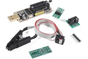 JUZITAO SOIC8 SOP8 Flash Chip IC Test Clips Socket Adpter Programmer BIOS + CH341A 24 25 Series for EEPROM Flash BIOS USB Programmer Module