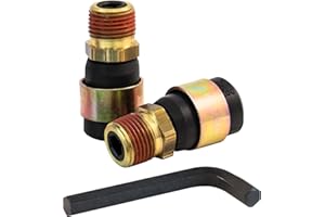 Vitonsbay Rubber Air Line Quick Repair Swivel Kit for Truck and Trailers, 3/8" NPT Fittings
