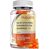 HOLLEGEND Glucosamine Chondroitin Gummies Sugar Free, Gummies Supplements for Adults Men & Women, 60 Count