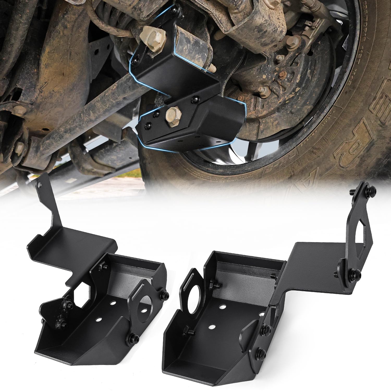 Photo 1 of Bracingo Rear Shock Skid Plate,Back Lower Rock Armor Rear Shock Trailing Arm Skid Plates Guards fit for Ford Bronco 2Doors 4Doors 2020-2024,2PCS