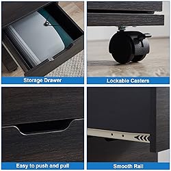Farini 3-Drawer Vertical Filing Cabinet Rolling