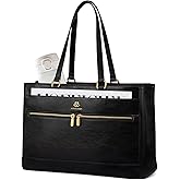 LOVEVOOK Laptop Bag for Women,15.6 Inch Vintage Work Tote Bags for Women,Leather Teacher Bag,Large Handbag Computer Briefcase