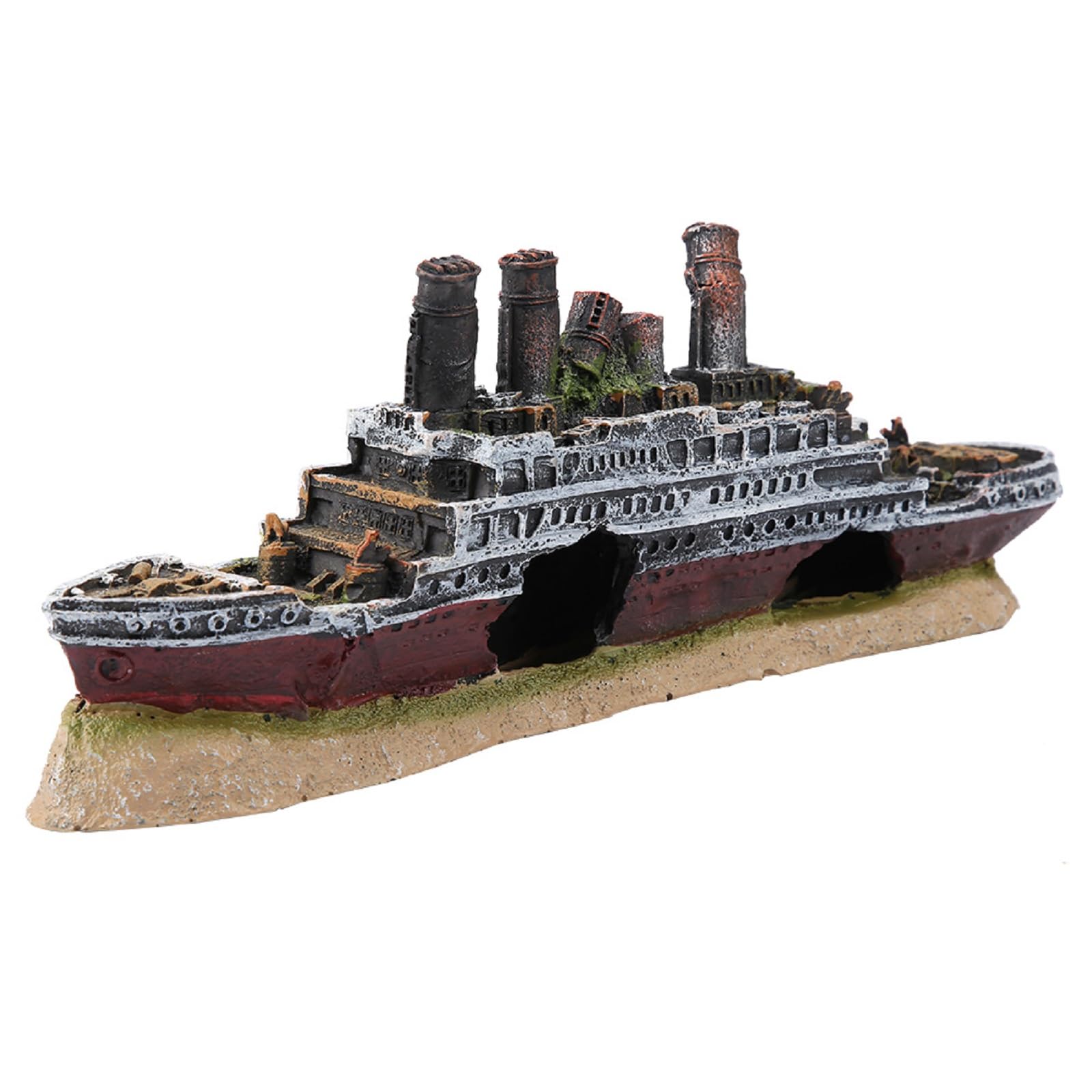 KSTE Aquarium Ornament, Titanic Lost Wrecked Boat Ship Aquarium Decoration Ornament wreck ornaments
