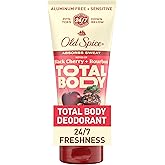 Old Spice Whole Body Deodorant Cream for Men, Aluminum Free, Black Cherry + Bourbon Scent, 24/7 Odor Protection, 24/7 Freshness, Dermatologist Tested, Gentle on Skin, Safe to Use All Over, 3.0 oz