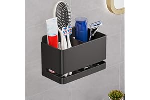 Electric Toothbrush Holder - Bathroom Wall Mounted Toothbrush Holder, Razor Holder for Shower (Two-Grid)