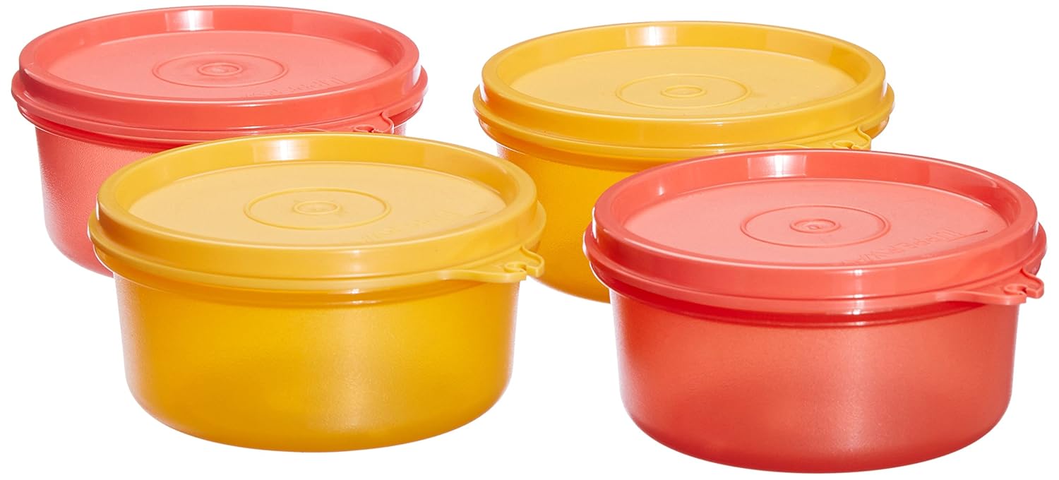 Buy Tupperware Tropical Plastic Container Set, 230ml, Set of 4, Multicolour Online at Low Prices