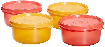 Tupperware Tropical Plastic Container Set, 230ml, Set of 4, Multicolour