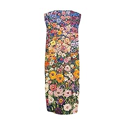 Summer Fall Midi Dresses for Women 2025 Cotton