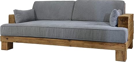 sofa de 3 plazas de pino reciclado y