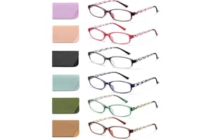 OLOENBN Reading Glasses for Women,6 Pack Blue Light Blocking Glasses for Women,Fashion Readers with Spring Hinge Eyeglasses