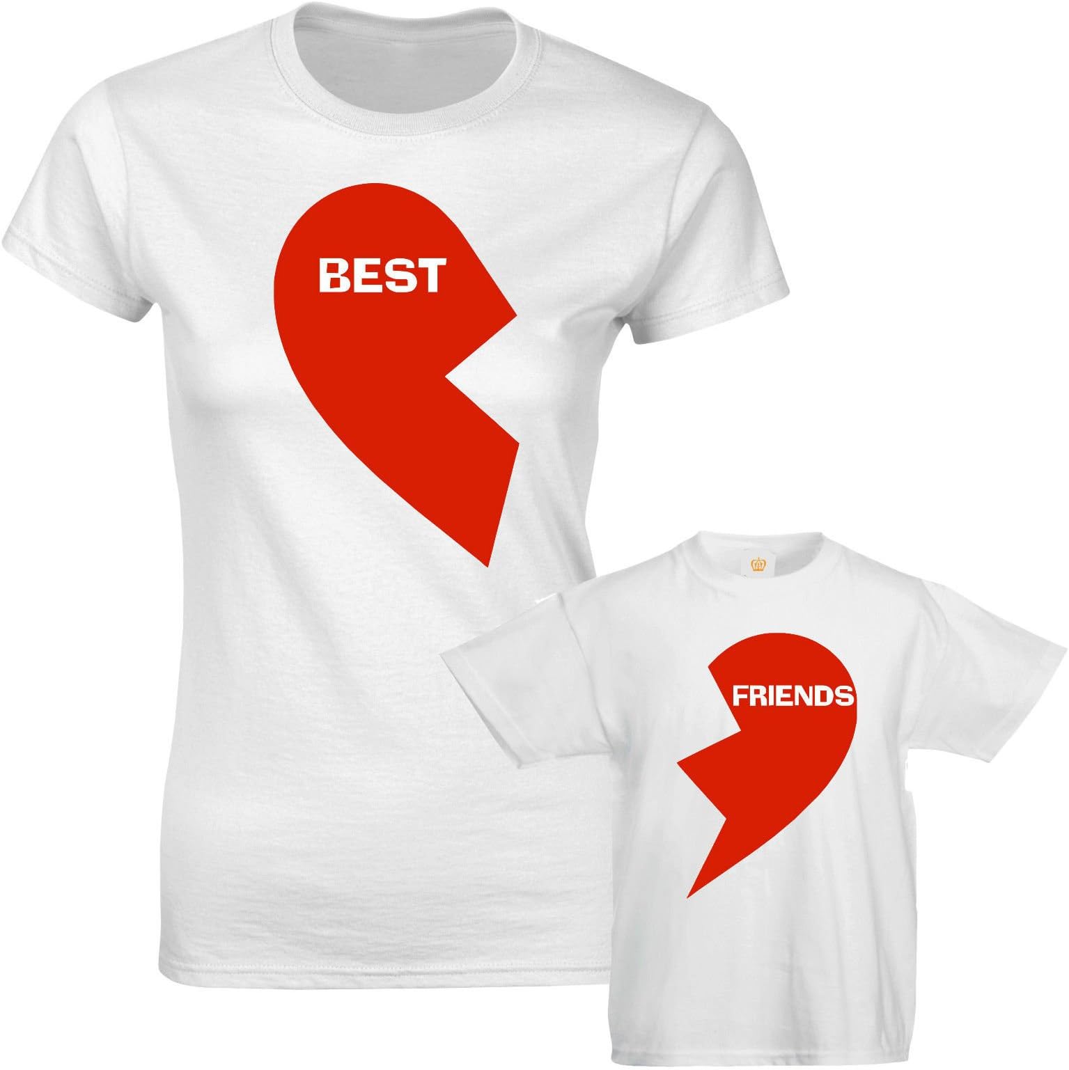 SuperPraise Christmas Mother Mum Son Mummy Daughter Family Matching T Shirts Best Friends Red Heart