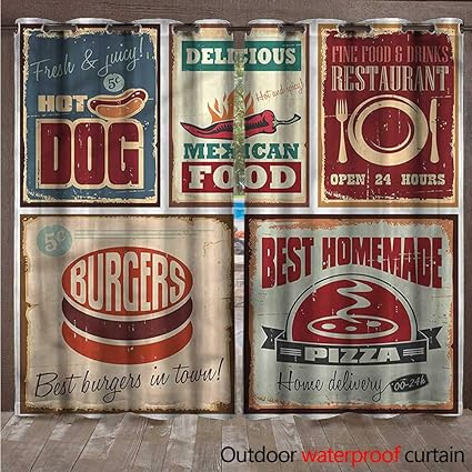 Amazon Com Cobedecor Retro Outdoor Curtain For Patio Retro