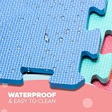 kidoola Foam Baby Play Mat 29x29cm 9pc Interlocking EVA Tiles Multicolor view 5