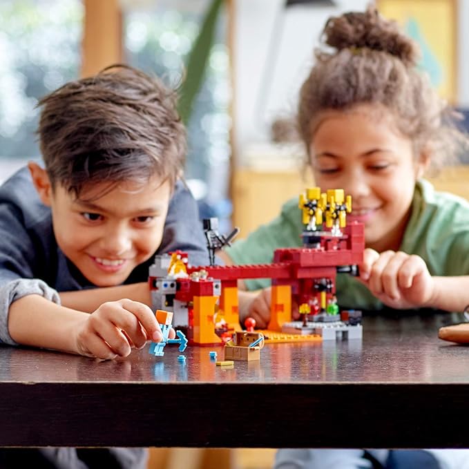 Amazon Co Jp レゴ Lego マインクラフト ブレイズブリッジでの戦い おもちゃ