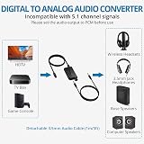 AUTOUTLET DAC Optical to 3.5mm Converter 192kHz/24bit Volume Control view 5